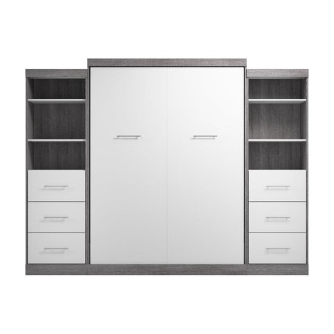 Grand lit escamotable et 2 organisateurs de garde-robe avec tiroirs (115L)