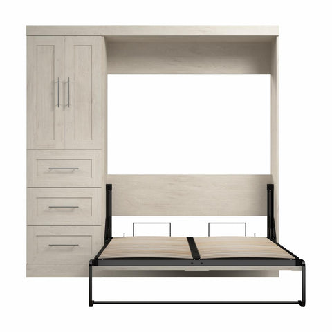 Full Murphy Bed with Closet Organizer with Drawers (84W)