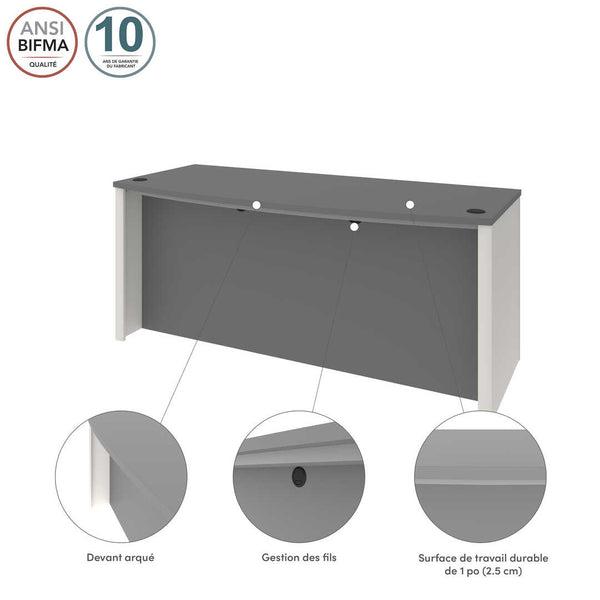 Bureau sans caisson 72L