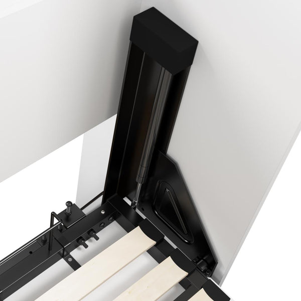 Queen Murphy Bed and Shelving Unit with Drawers (90W)