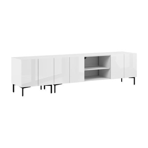 94W Modular Entertainment Center with TV Stand and Storage Cabinet