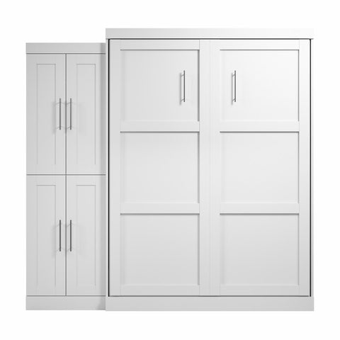 Grand lit escamotable avec organisateur de garde-robe (90L)