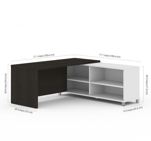 Bureau d’ordinateur en L 72L