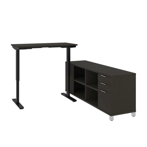 Bureau assis-debout en L 72L