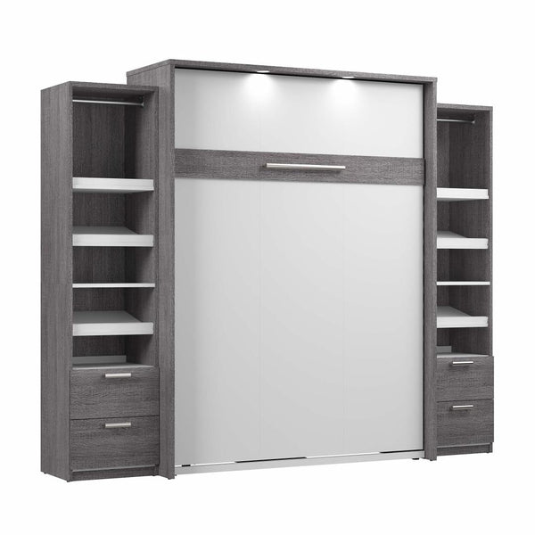 Grand lit escamotable et 2 organisateurs de garde-robe avec tiroirs (105L)