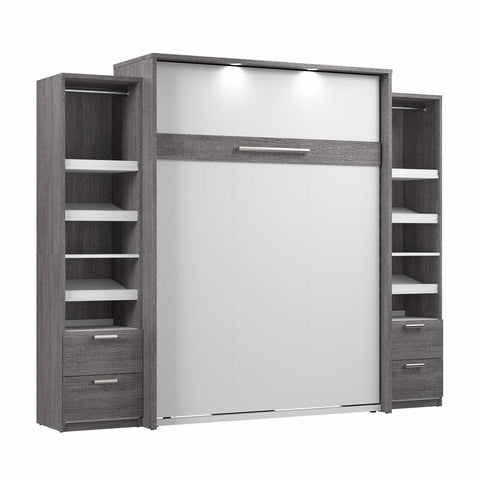 Grand lit escamotable et 2 organisateurs de garde-robe avec tiroirs (105L)