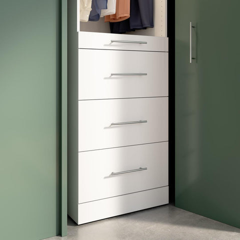 Modular Drawers (4) Set, Slab Style, 25W x 25D