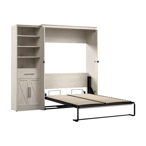 Full Murphy Bed and Closet Organizer with Drawer and Doors (88W)