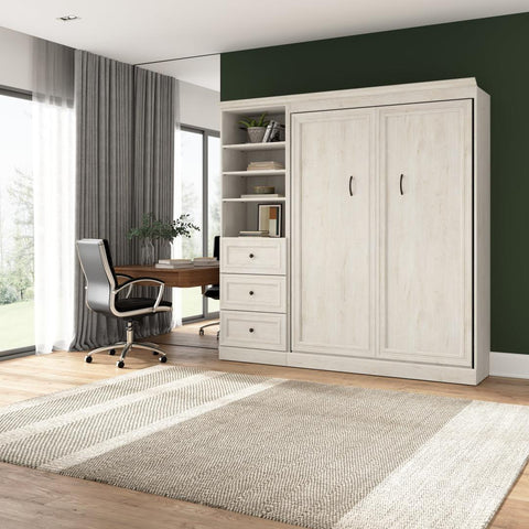 Full Murphy Bed and Closet Organizer with Drawers (84W)