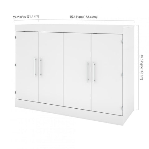 Lit cabinet deux places (double) avec matelas 60L