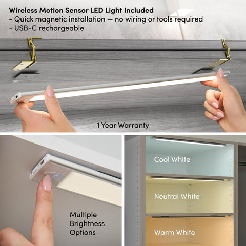 57W Full Murphy Cabinet Bed with Pullout Drawer