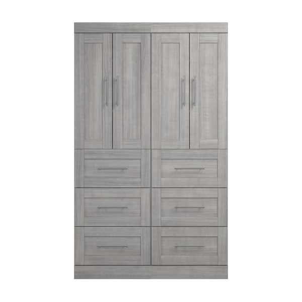 Contemporary Closet System with Doors & Drawers, 50W x 19D