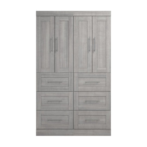 Contemporary Closet System with Doors & Drawers, 50W x 19D