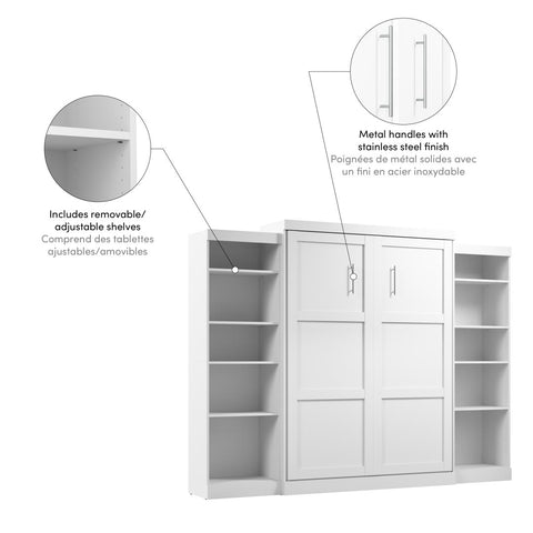 Grand lit escamotable et 2 étagères (115L)