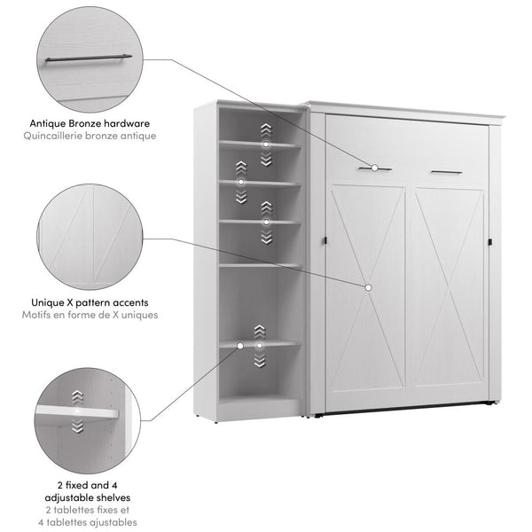 Full Murphy Bed with Closet Organizer (88W)