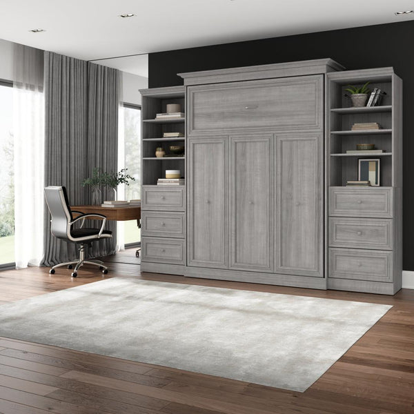 Grand lit escamotable et 2 organisateurs de garde-robe avec tiroirs (115L)