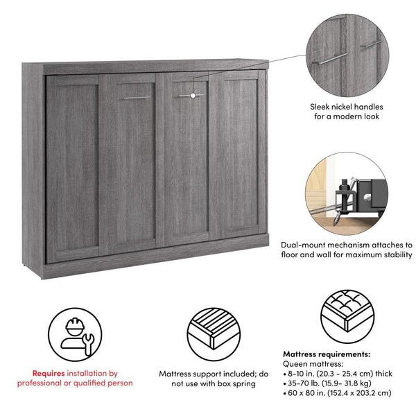 85W Queen Horizontal Murphy Bed