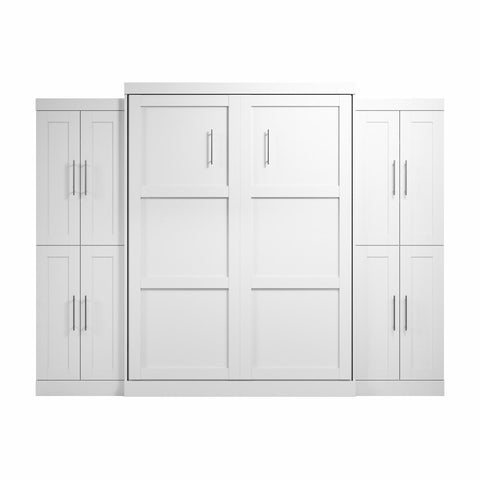 Grand lit escamotable avec armoires (115L)