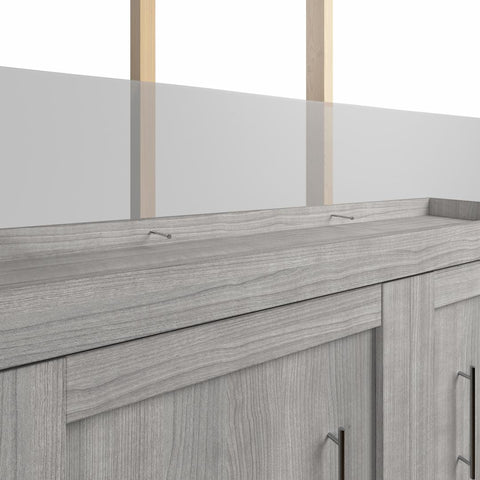 Lit escamotable double avec organisateurs de garde-robe (109L)