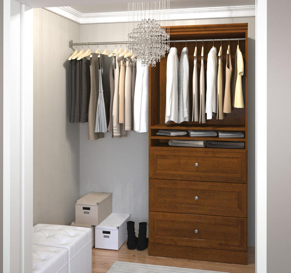 Traditional Closet System with Drawers, 36W x 20D