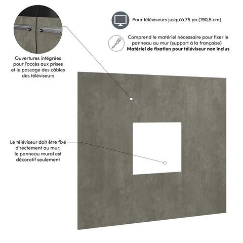 71W Small TV Wall Panel for Entertainment Center