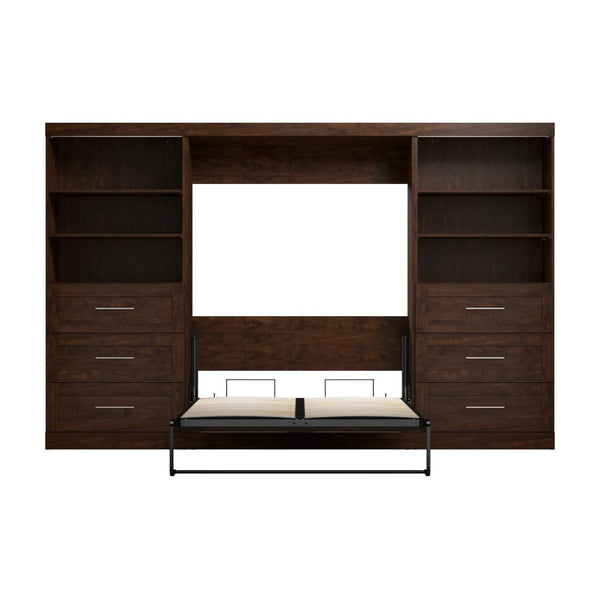 Full Murphy Bed and 2 Shelving Units with Drawers (131W)