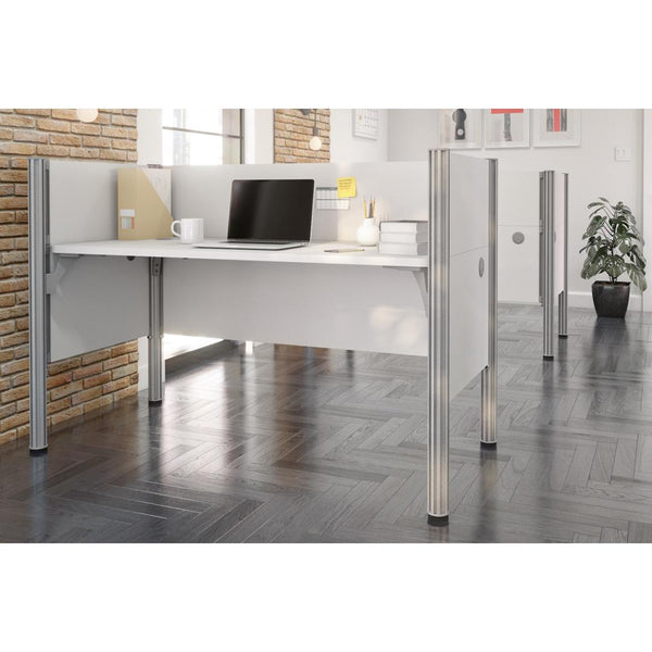 Poste de travail 63L avec panneaux de confidentialité bas