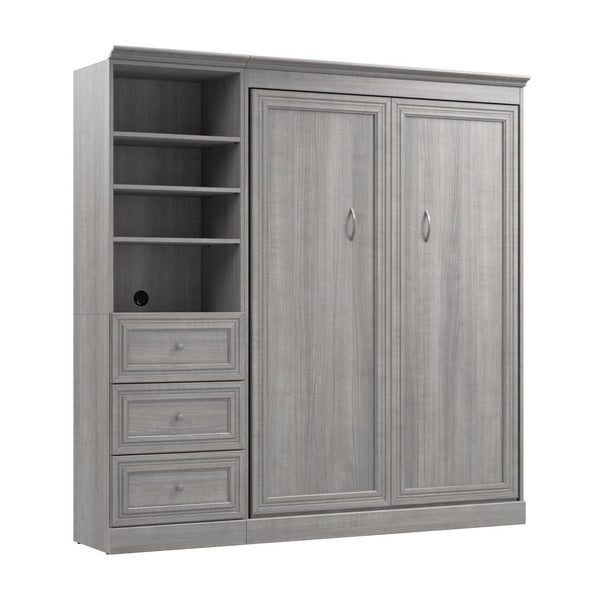 Full Murphy Bed and Closet Organizer with Drawers (84W)