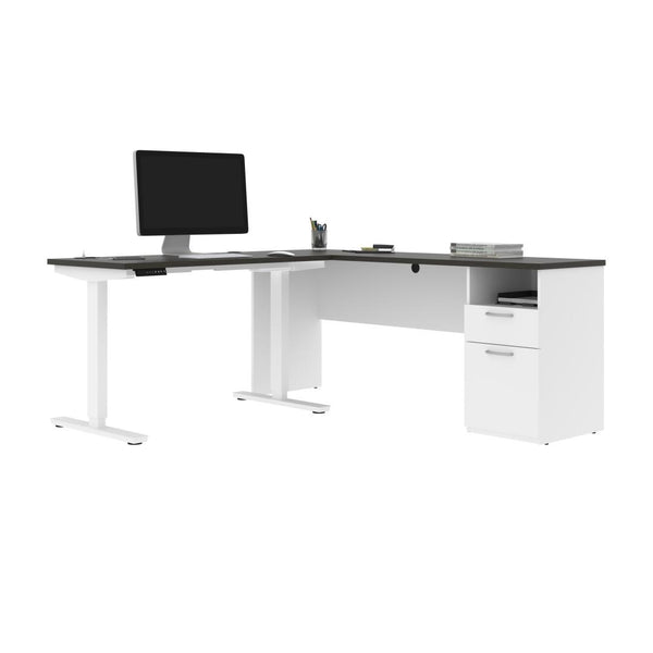 Bureau assis-debout électrique en L 72L