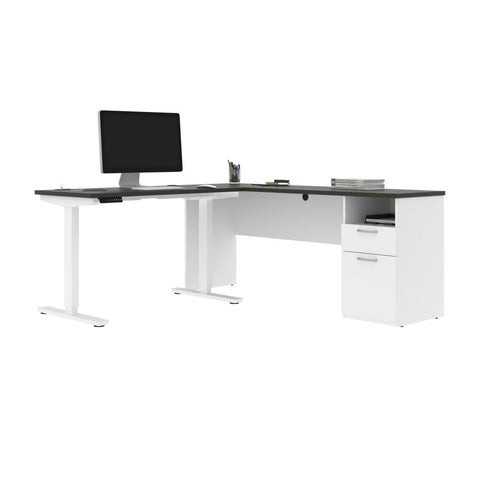 Bureau assis-debout électrique en L 72L
