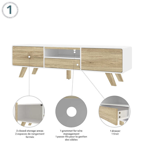 63W TV Stand for 50 inch TV
