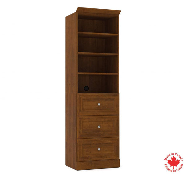 Traditional Closet System with Shelves & Drawers, 25W x 20D