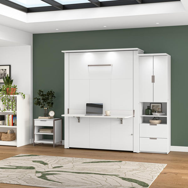 Grand lit escamotable avec bureau et armoire (91L)