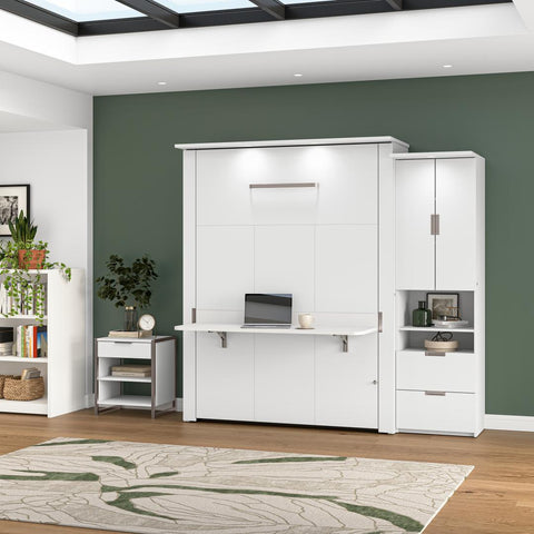 Grand lit escamotable avec bureau et armoire (91L)