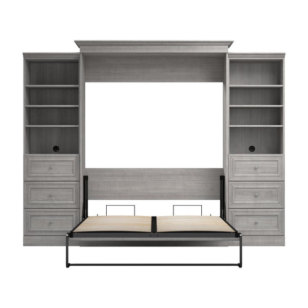 Grand lit escamotable et 2 organisateurs de garde-robe avec tiroirs (115L)