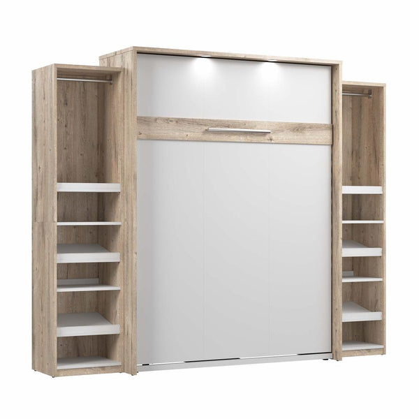 Grand lit escamotable avec 2 organisateurs de garde-robe (105L)