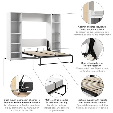 Full Murphy Bed with Closet Organizers (99W)