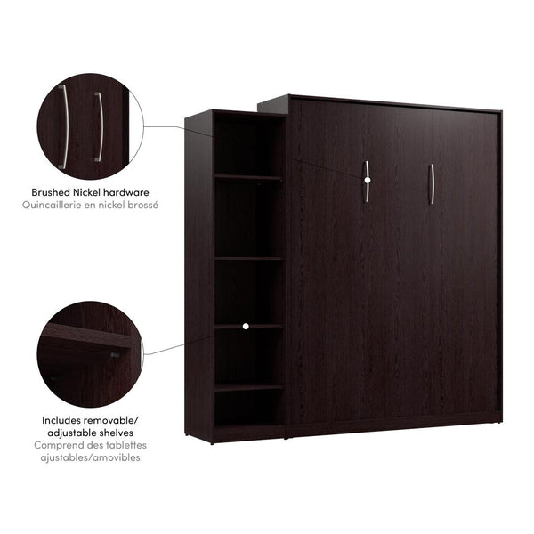Queen Murphy Bed with Closet Organizer (85W)