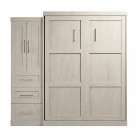 Grand lit escamotable avec armoire-penderie (89L)