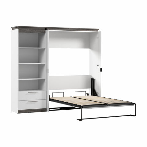 Full Murphy Bed with Shelves and Drawers (91W)