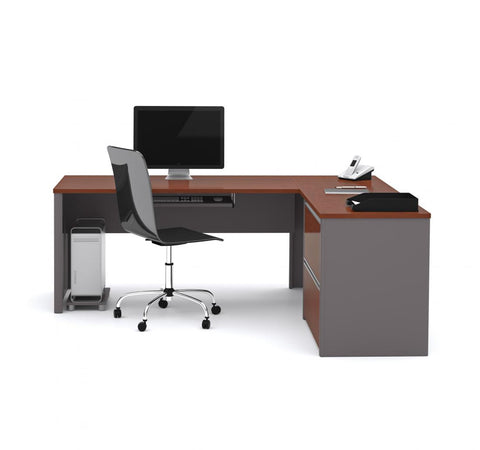 Bureau en L 72L avec classeur latéral