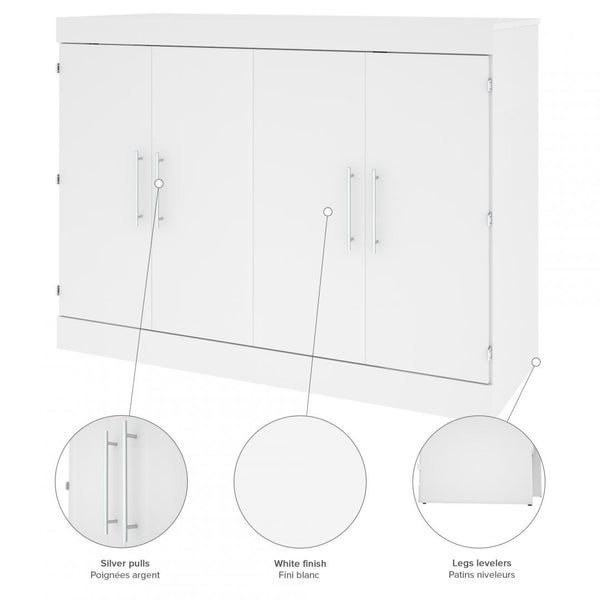 Lit cabinet deux places (double) avec matelas 60L