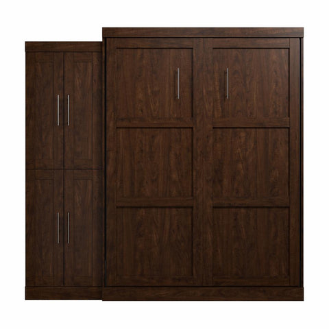 Grand lit escamotable avec organisateur de garde-robe (90L)