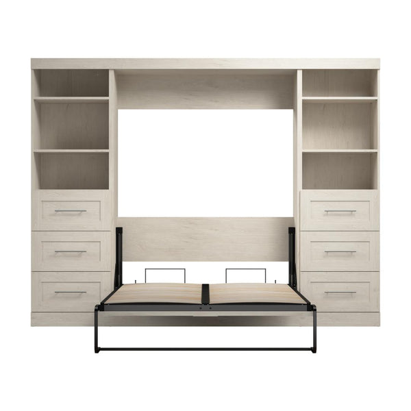 Full Murphy Bed and 2 Shelving Units with Drawers (109W)