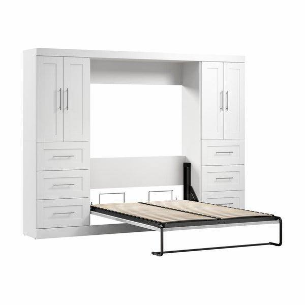 Lit escamotable double avec armoires-penderies (109L)