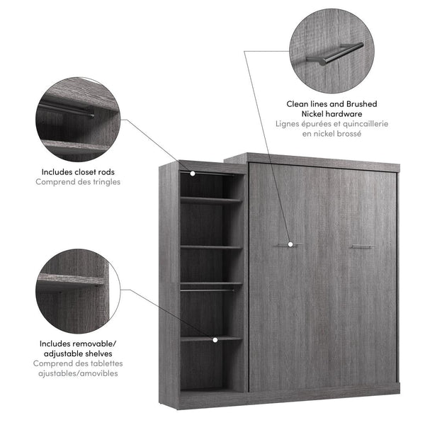 Queen Murphy Bed with Closet Organizer (90W)