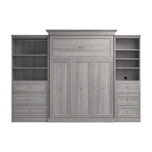 Queen Murphy Bed and Closet Organizers with Drawers (126W)