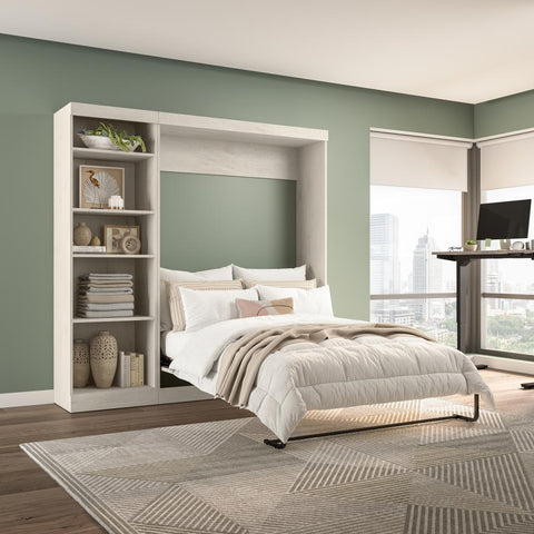 Full Murphy Bed with Shelving Unit (84W)