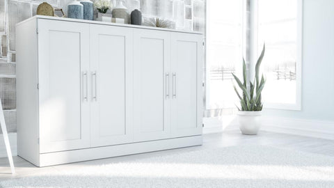 Grand lit cabinet (queen) 66L avec matelas