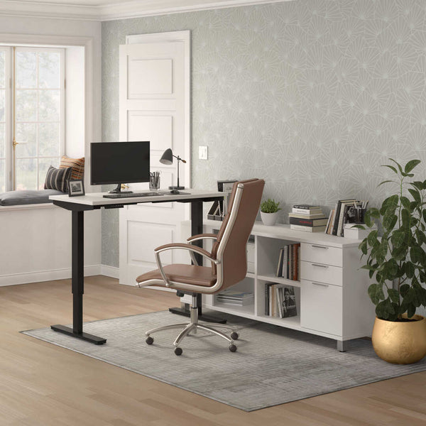 Bureau assis-debout en L 72L